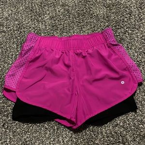 Pink work out shorts